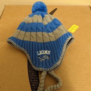 Detroit Lions Knit Winter Earflap Hat
